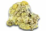 Lustrous Sulfur Crystals on Sparkling Calcite - Poland #243518-1